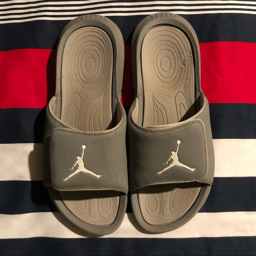 Jordan Hydro 6 Cool Wolf Grey White Slide Sandals